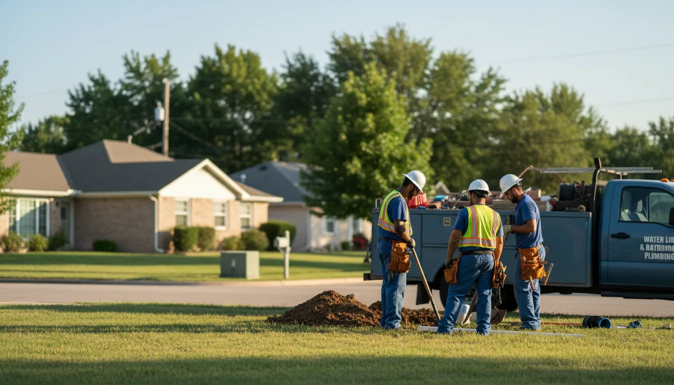 Residential water line and bathroom plumbing service in Dennison, MN